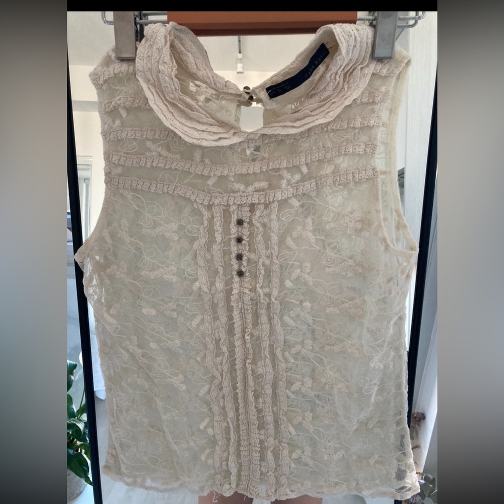 Zara transparent top